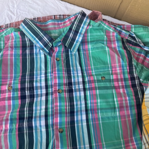 Kingsize Mens Button up Shirts Short Sleeve 4XL TALL LOT 4 - Picture 6 of 9